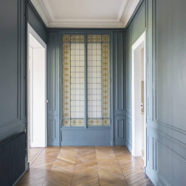 PEINTURE FARROW & BALL ET PARQUET POINT DE HONGRIE
