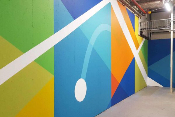 OVHCLOUD | Fresque dans salle de sport par Monsieur Peinture