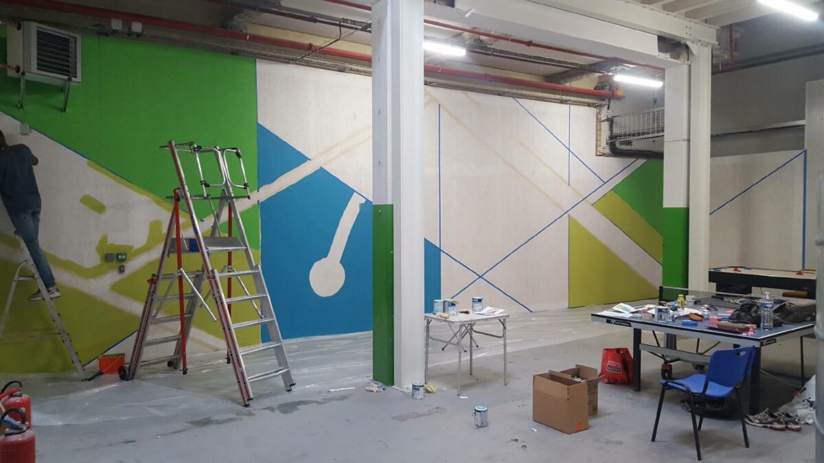 OVHCLOUD | Fresque dans salle de sport par Monsieur Peinture