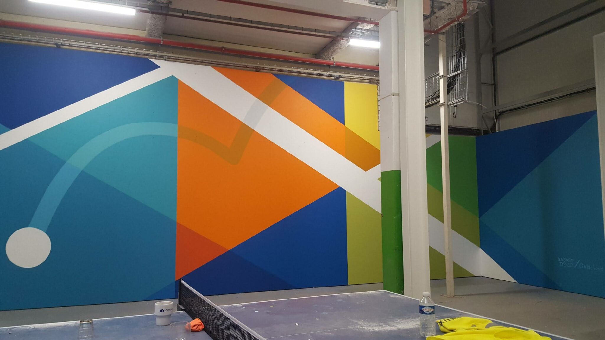 OVHCLOUD | Fresque dans salle de sport par Monsieur Peinture