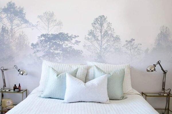 Papier peint motifs design dans une chambre