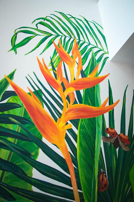 En 2021, Palm a réalisé une fresque végétale dans l'immeuble Workstation de Hines France
