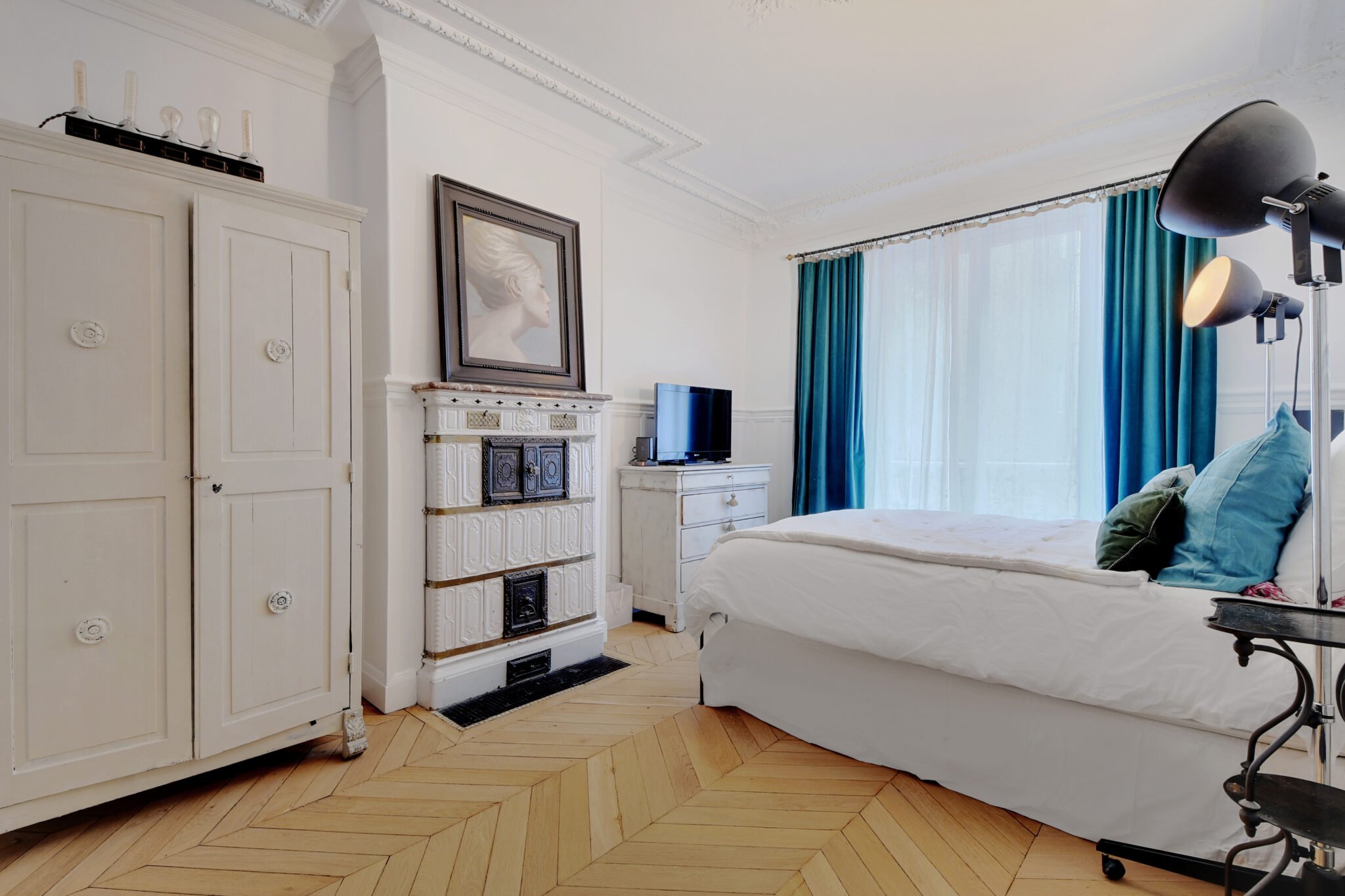 Chambre de l'appartement rénové