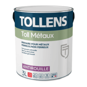 Échantillon de peinture blanche antirouille Tollens.