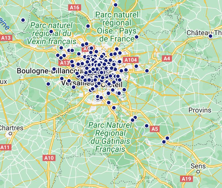 Carte entreprise de rénovation à Paris