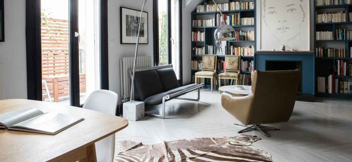 Parquet peint blanc