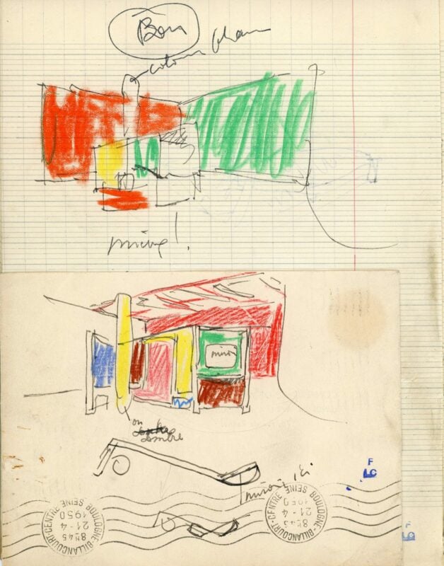 Croquis de l'architecte le Corbusier
