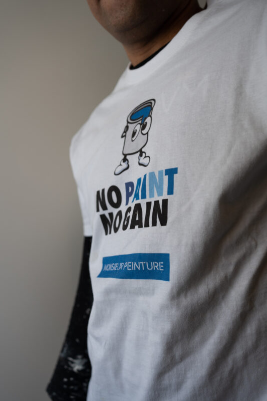 T-shirt Monsieur Peinture "No paint, No gain"