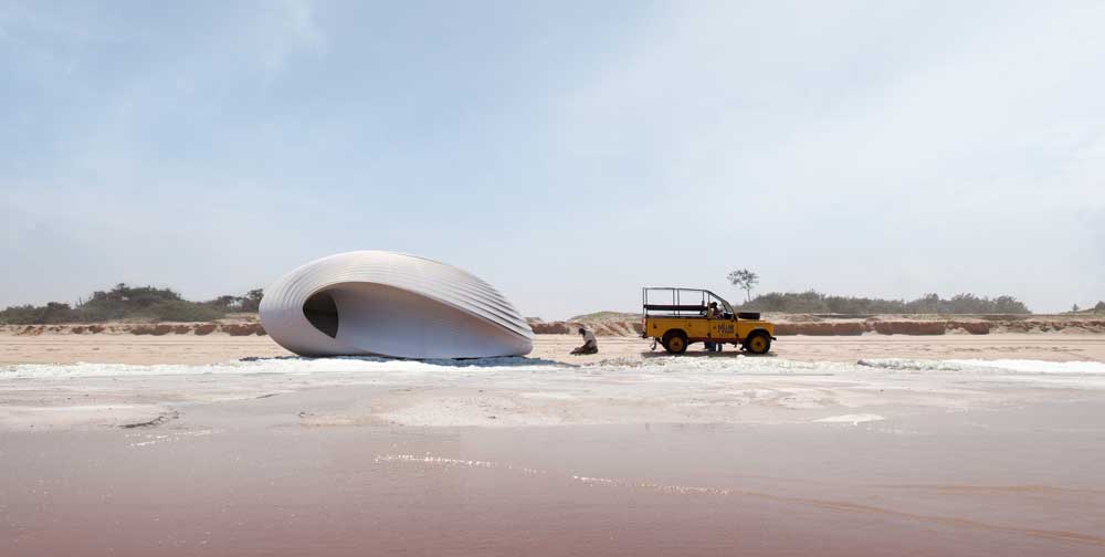 pavillon écologique imprimante 3D