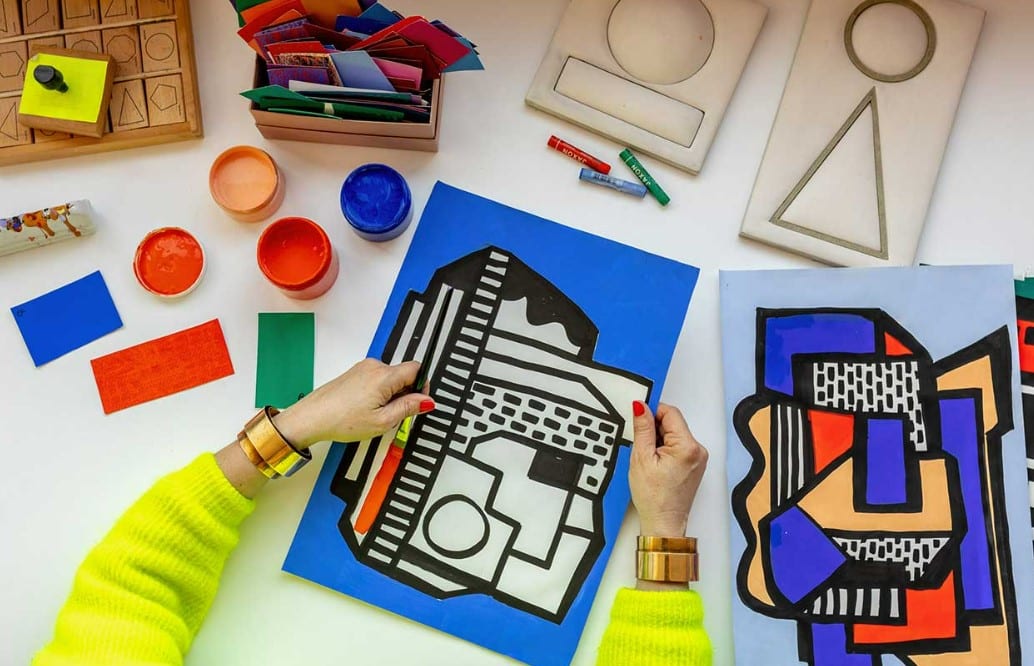 studio de Camille Walala - motifs et couleur