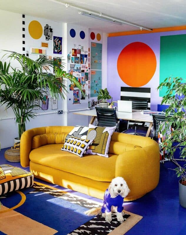 studio de Camille Walala - motifs et couleur