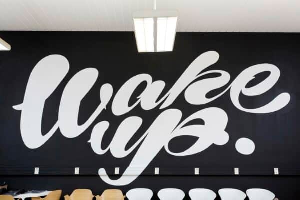 Lettrage Morning Coworking