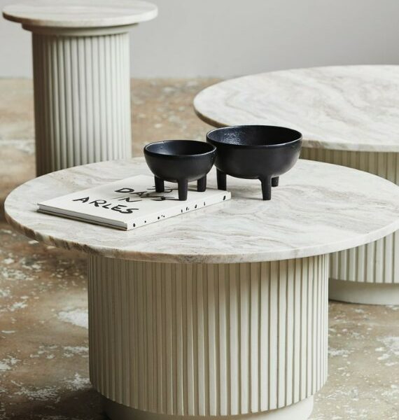 Marbre onyx blanc - table basse