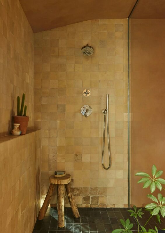 Salle de bain - Carrelage ocre 