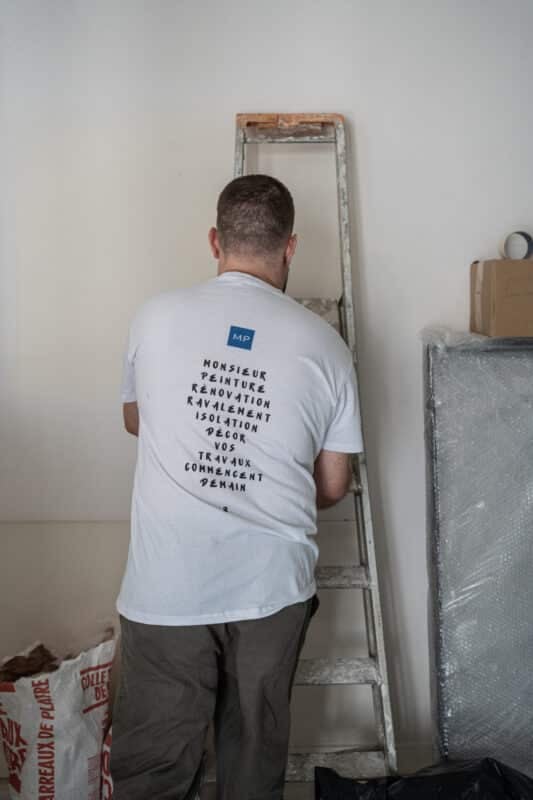 Chantier Monsieur Peinture — chantier en cours – installation verrière