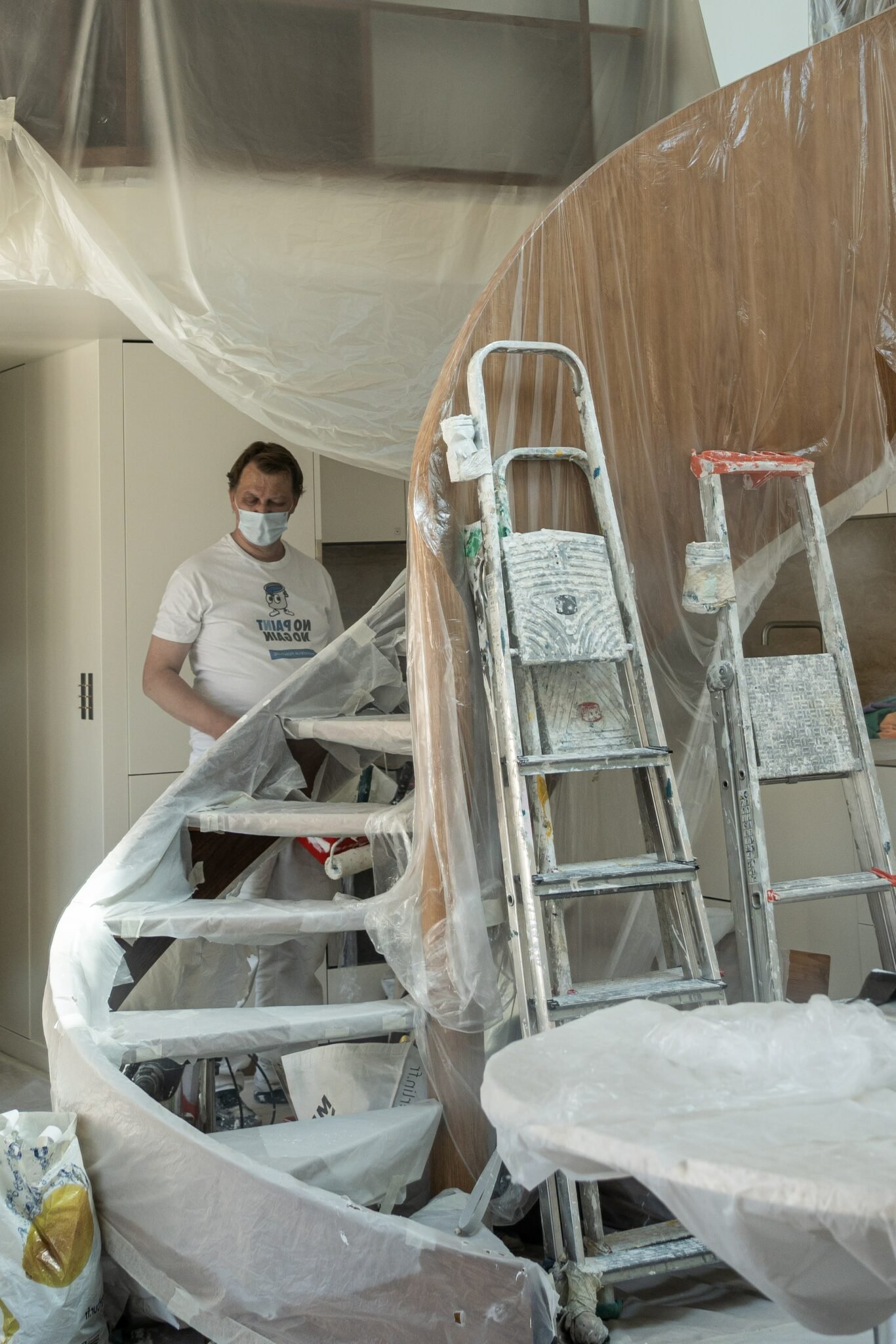 Chantier Monsieur Peinture- rénovation appartement en cours - Paris 3