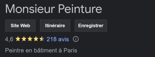 avis monsieur peinture sur google